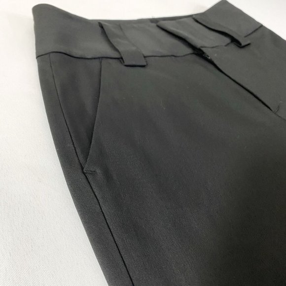 ALICE + OLIVIA BLACK HIGH RISE FLARED DRESS PANTS - 0 - Picture 6 of 9